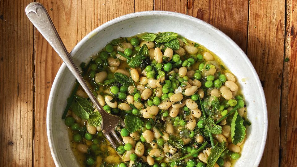 GILL MELLER'S BRAISED BEANS WITH LEMON