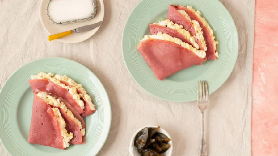 Beetroot Pancakes with Monte Enebro Recipe Inspiration Brindisa
