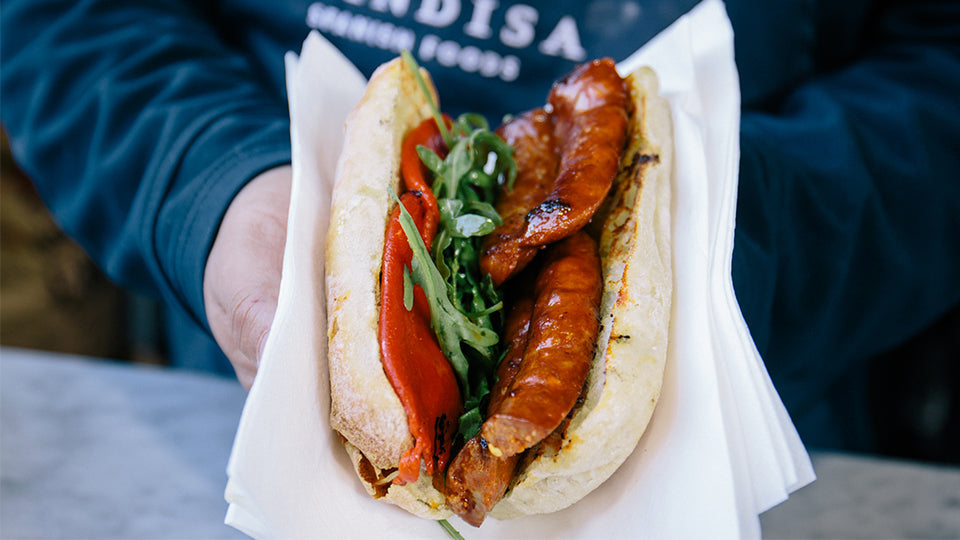 Chorizo roll close up double brindisa borough market time out