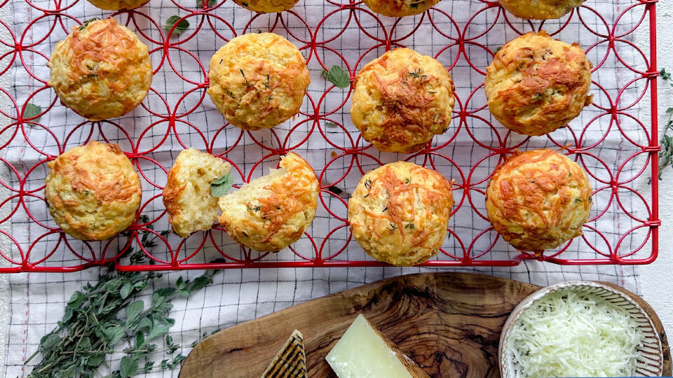 Panceta, Galmesan and Manchego muffins