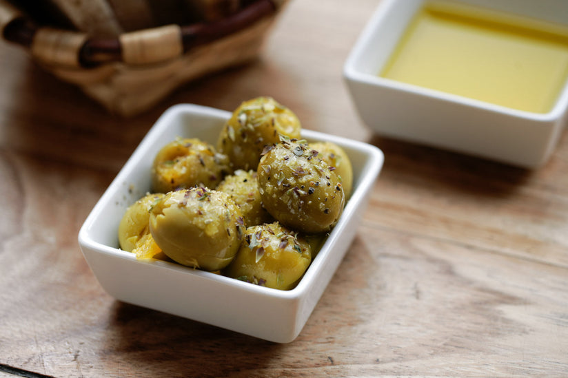 ORANGE STUFFED GORDAL OLIVES