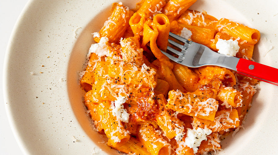 Spanish-Style Pasta alla Vodka with Sobrasada