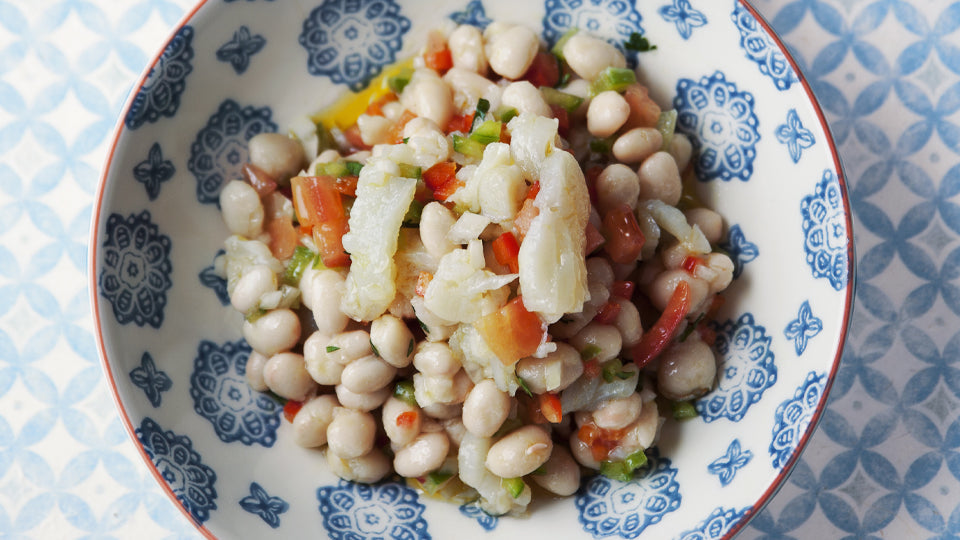 Haricot Bean and Salt Cod Salad