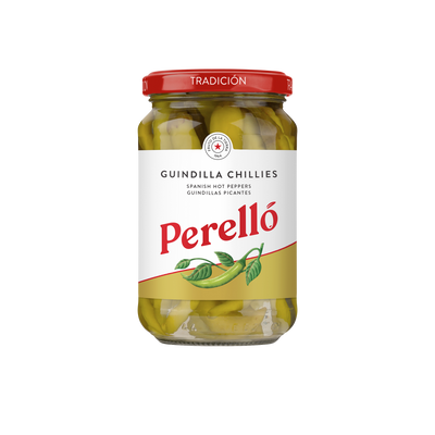 perello guindilla chillies in jar with red lid