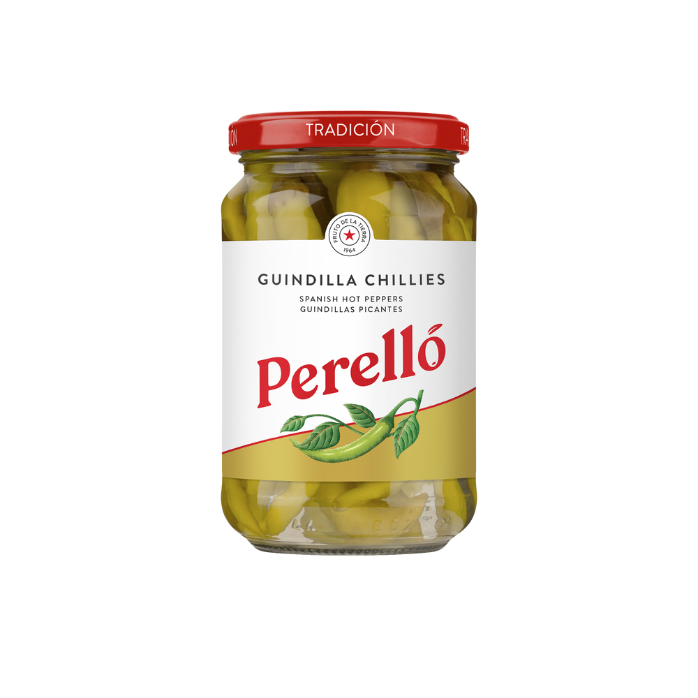 perello guindilla chillies in jar with red lid