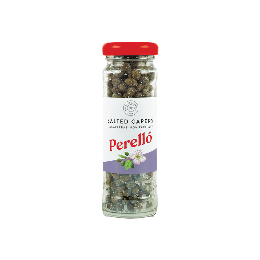 Perello Capers in salt, non pareilles, 75g jar