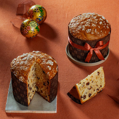 Christmas chocolate and orange panettone