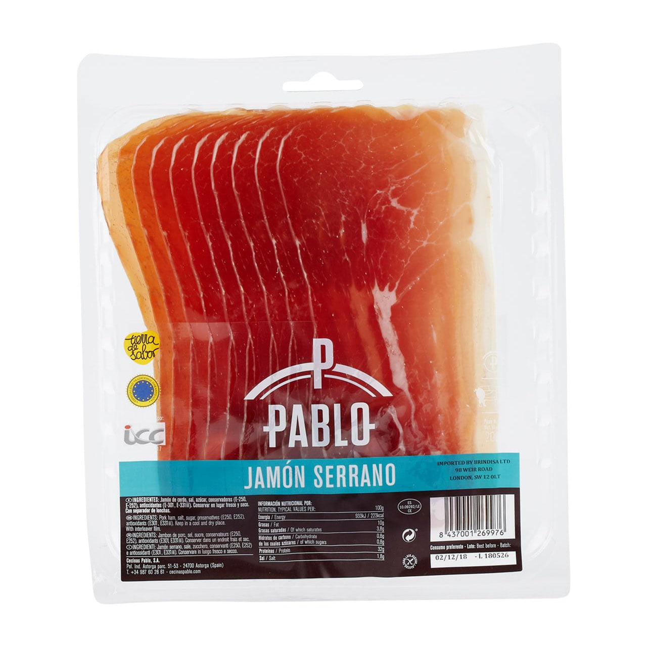 Cecinas Pablo Serrano Ham Slices Brindisa Spanish Foods