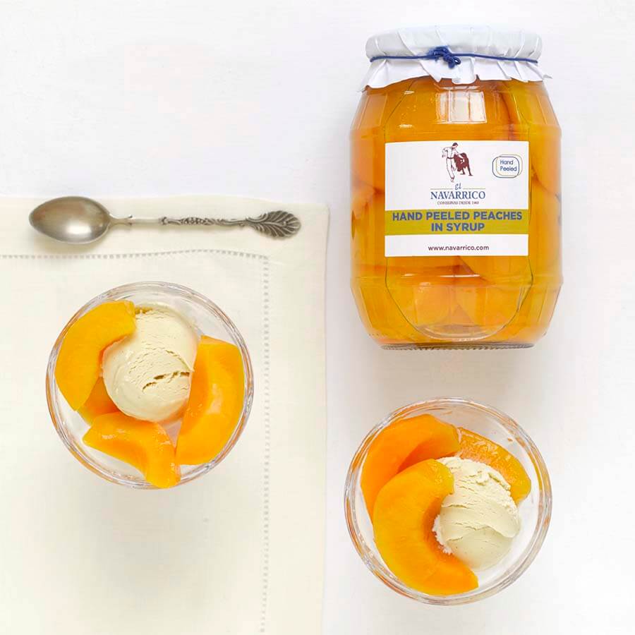 Navarrico Hand-Peeled Peach Halves in Syrup Brindisa Spanish Foods