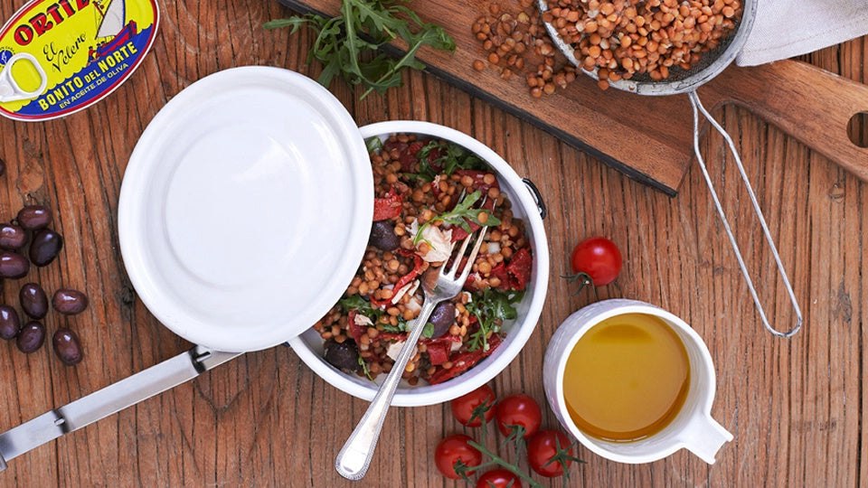 Simple Lentil Tuna & Pepper Salad