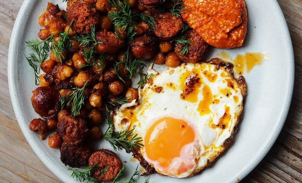 CHICKPEA AND ROMESCO EGGS BY GIOVANNA RYAN