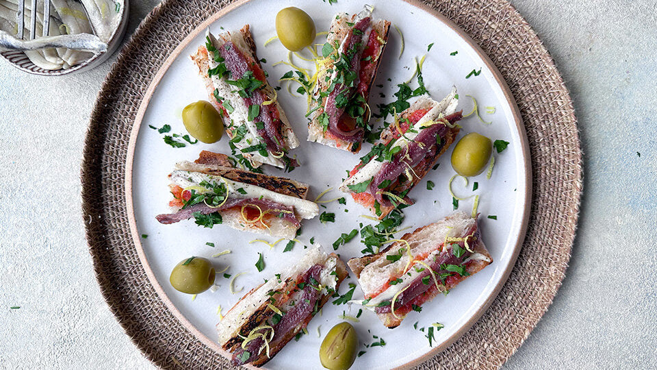 Boquerones anchovies pan con tomate recipe inspiration Brindisa