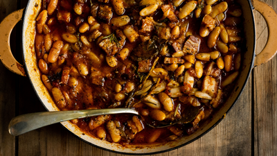 Gill Mellers long bean and chorizo recipe for Brindisa