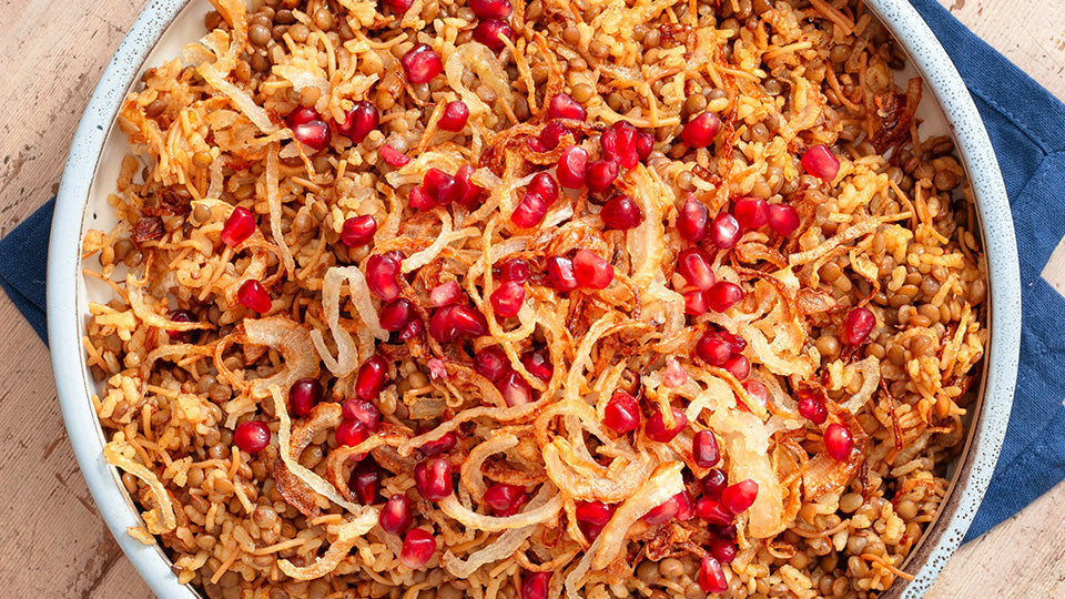 AROMATIC LENTIL, FIDEU AND RICE PILAF