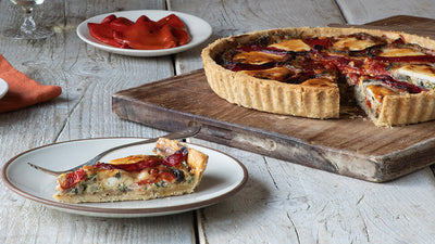 Monte Enebro and piquillo tart Brindisa Spanish food recipe inspiration