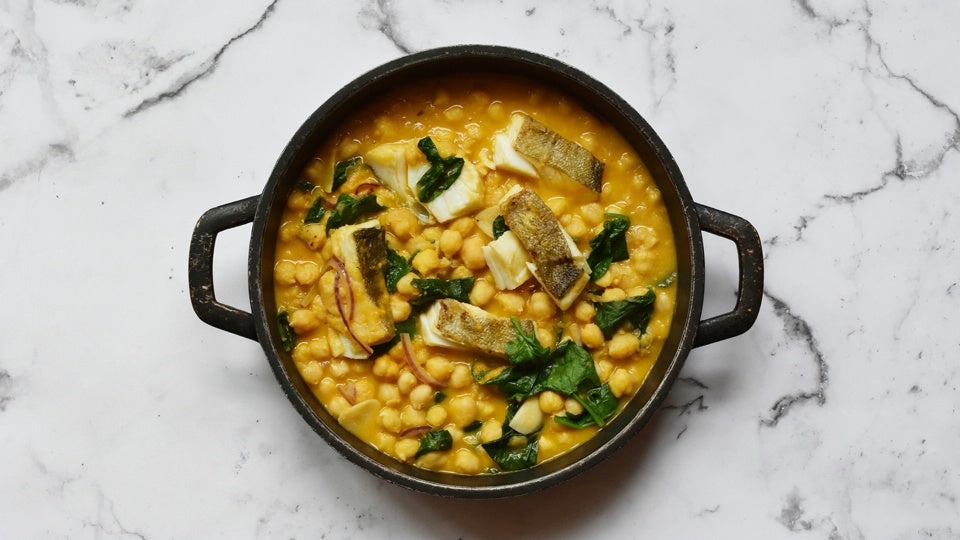 Chickpea and salt cod stew