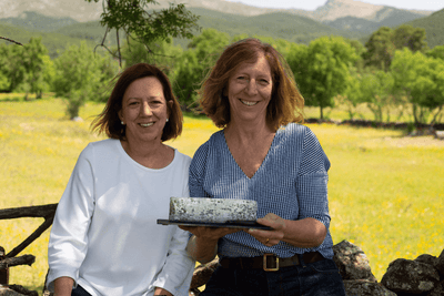 Monika Linton, Brindisa founder, with Paloma Baez of Monte Enebro dairy