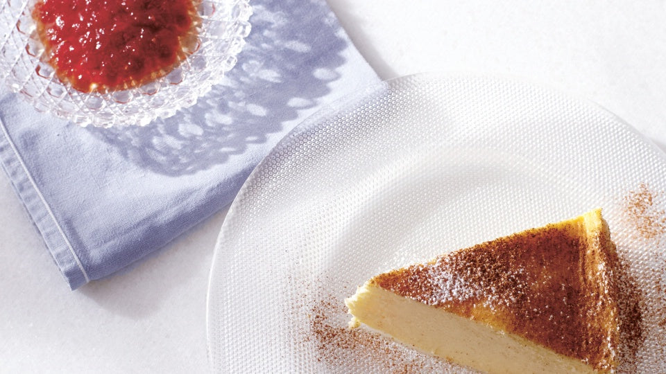 Goat's Curd Cheesecake with Sweet Tomato Jam