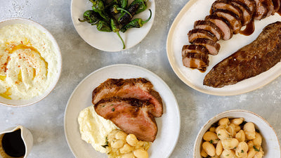 solomillo with leek puree recipe