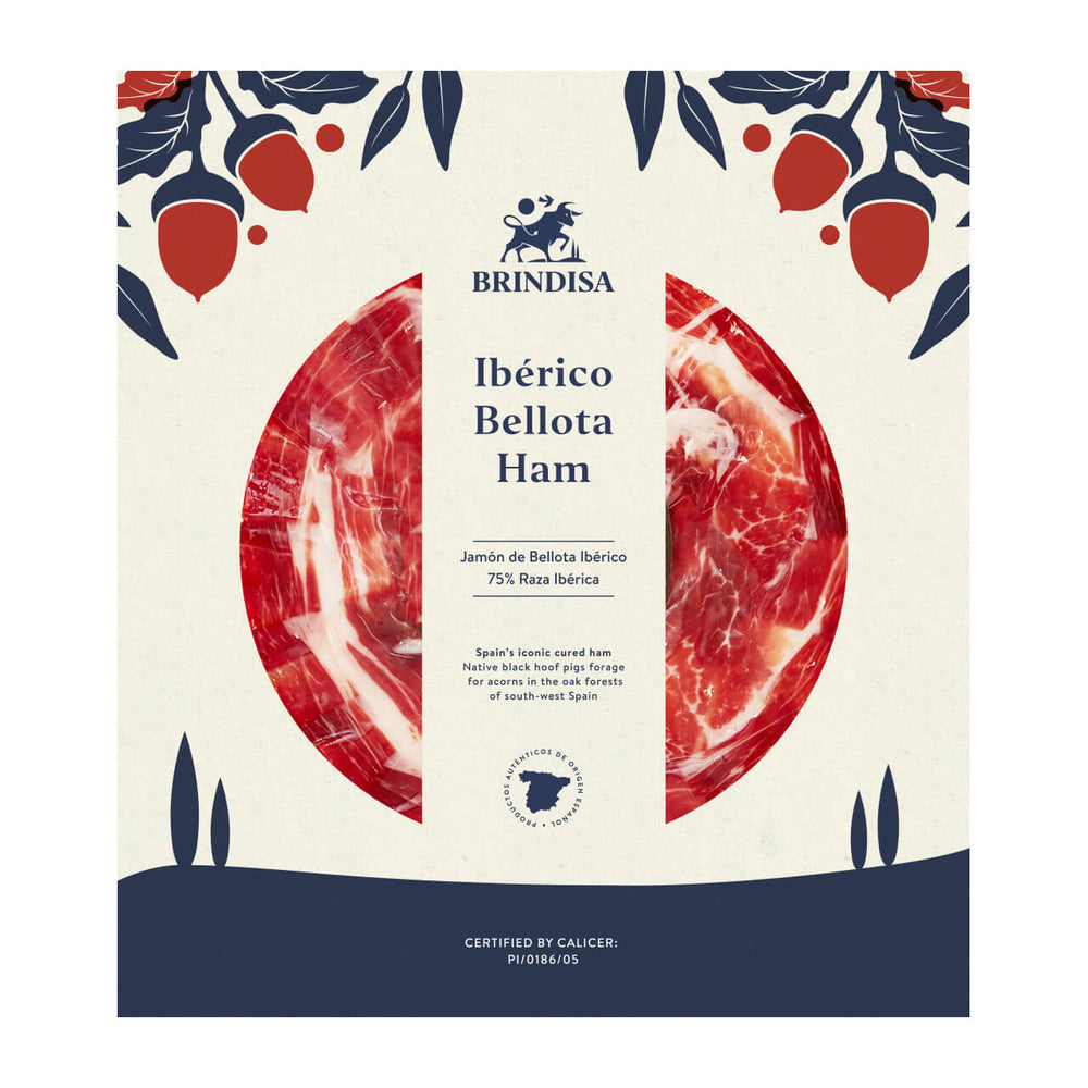 Brindisa Acorn Fed 75% Ibérico Ham, Hand Carved, 100g