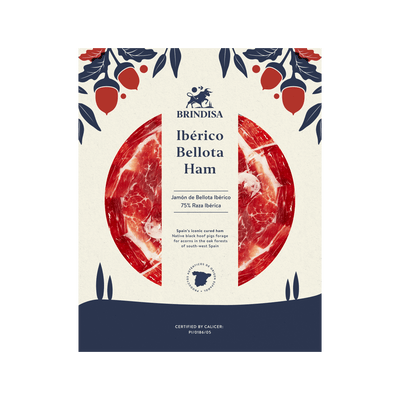 Brindisa Acorn Fed 75% Iberico sliced ham 
