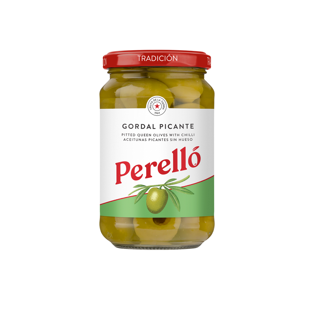 Perello Gordal Spicy Pitted Olives Jar 150g