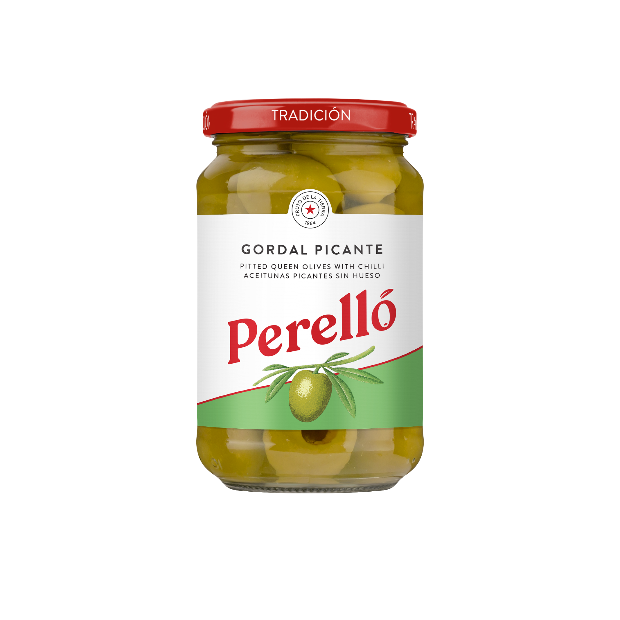 Perello Gordal Spicy Pitted Olives Jar 150g