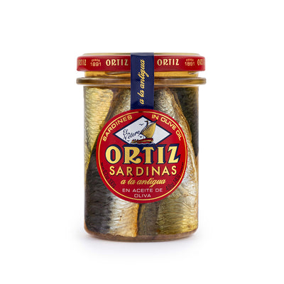 Jar of Ortiz Sardines a la Antigua in Olive Oil