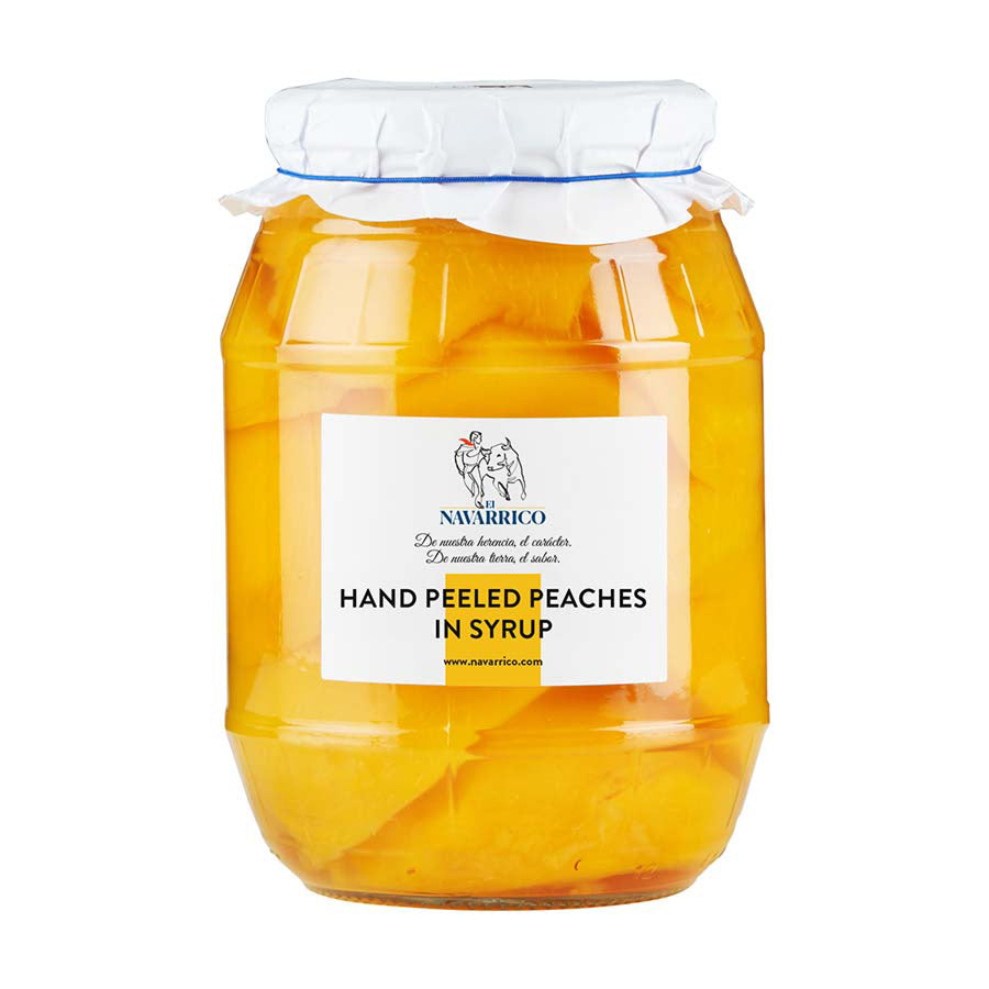 Jarred Navarrico Hand-Peeled Peach Halves in Syrup