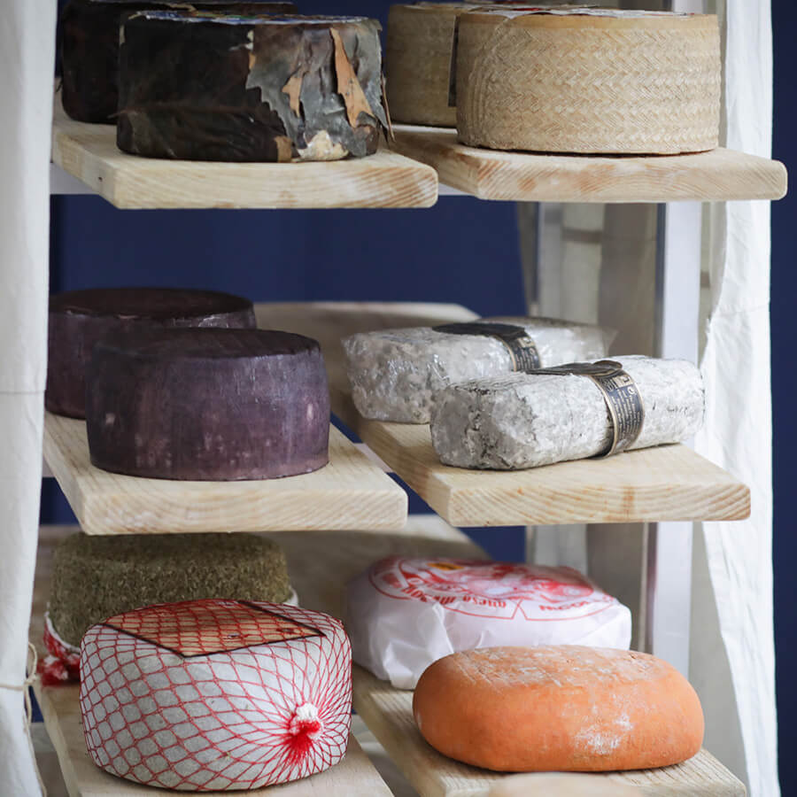 whole cheese shots from the  Brindisa cheese rooms 