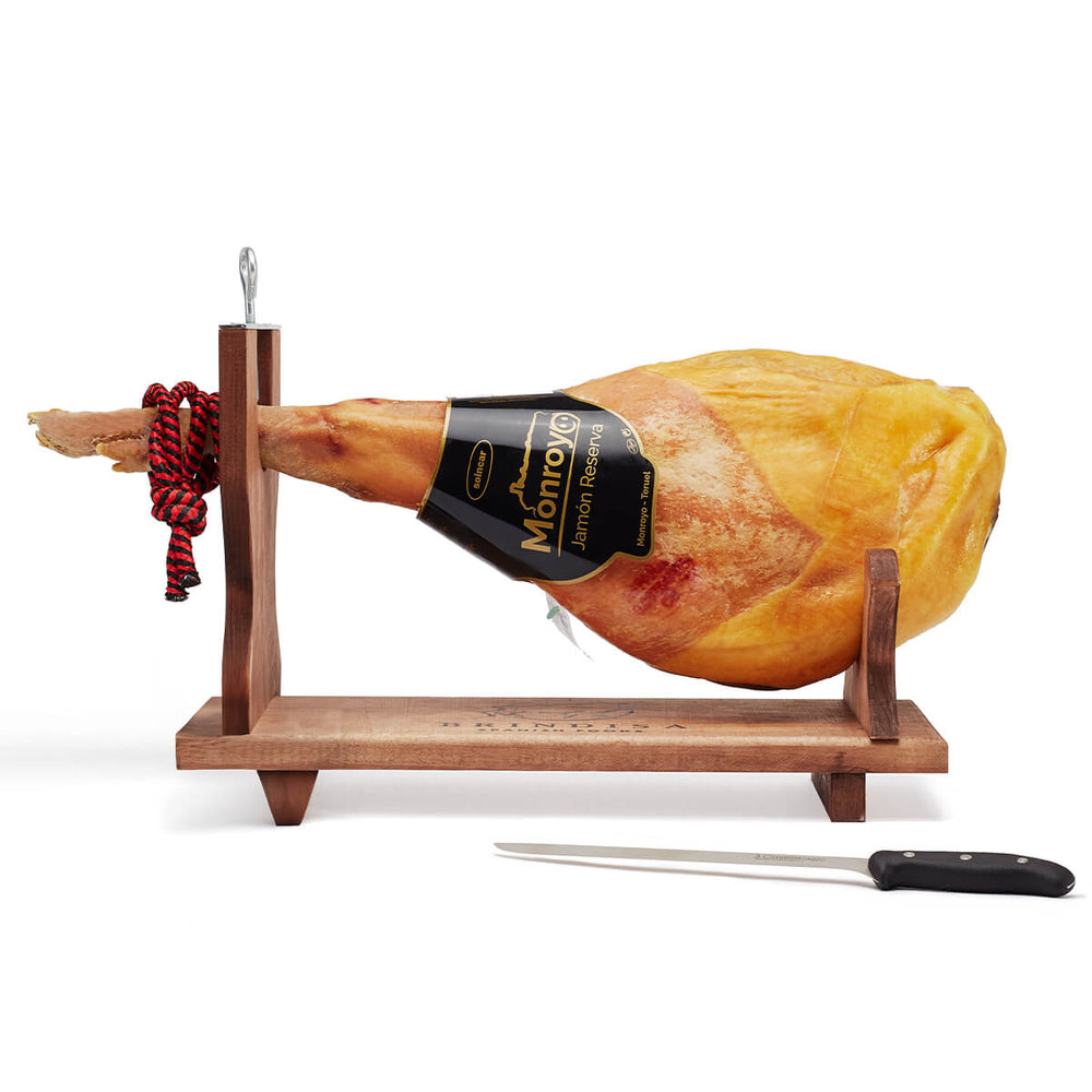 Serrano Ham Rack Monroyo Serrano Ham Set | Jamon Serrano Ham, Carving Stand & Knife ...