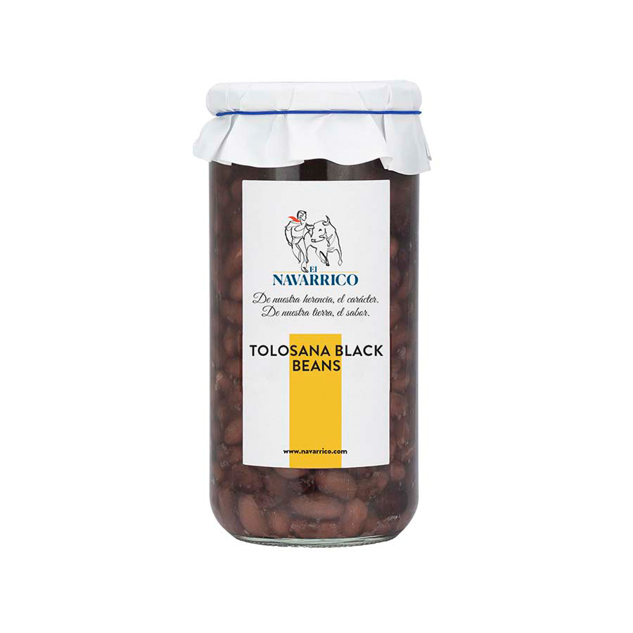 Navarrico tolosana black beans in jar 