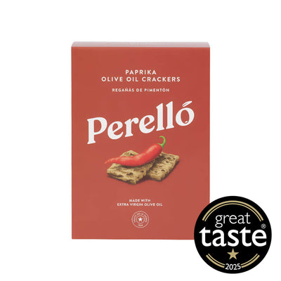a packet of paprica olive oil crackers reaña. the packet is red