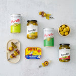 no cook tapas content, perello olives, manzanilla, guindilla, gordal, gherkins, gildas, ortiz anchovies