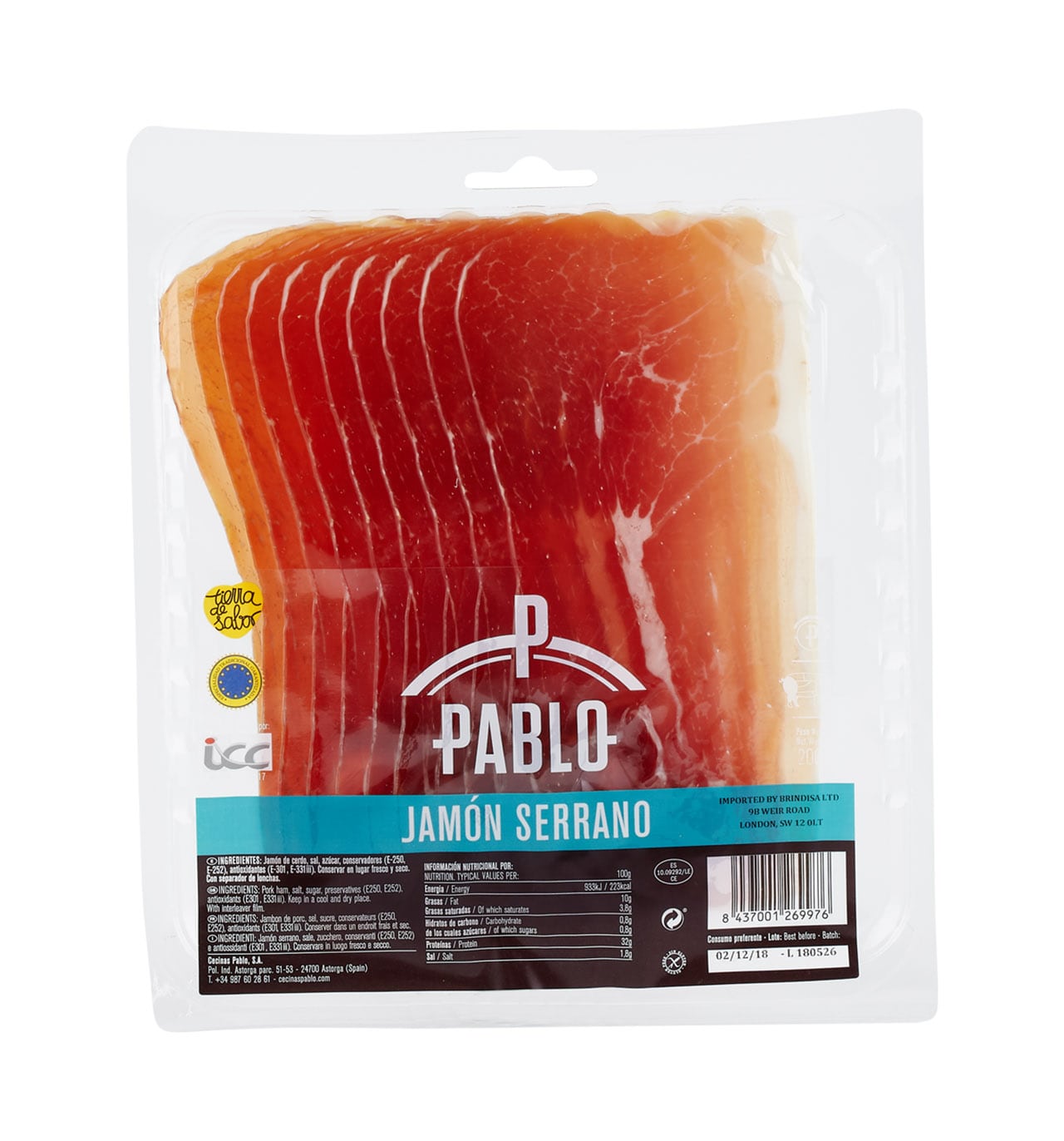 Cecinas Pablo Serrano Ham Slices Brindisa Spanish Foods