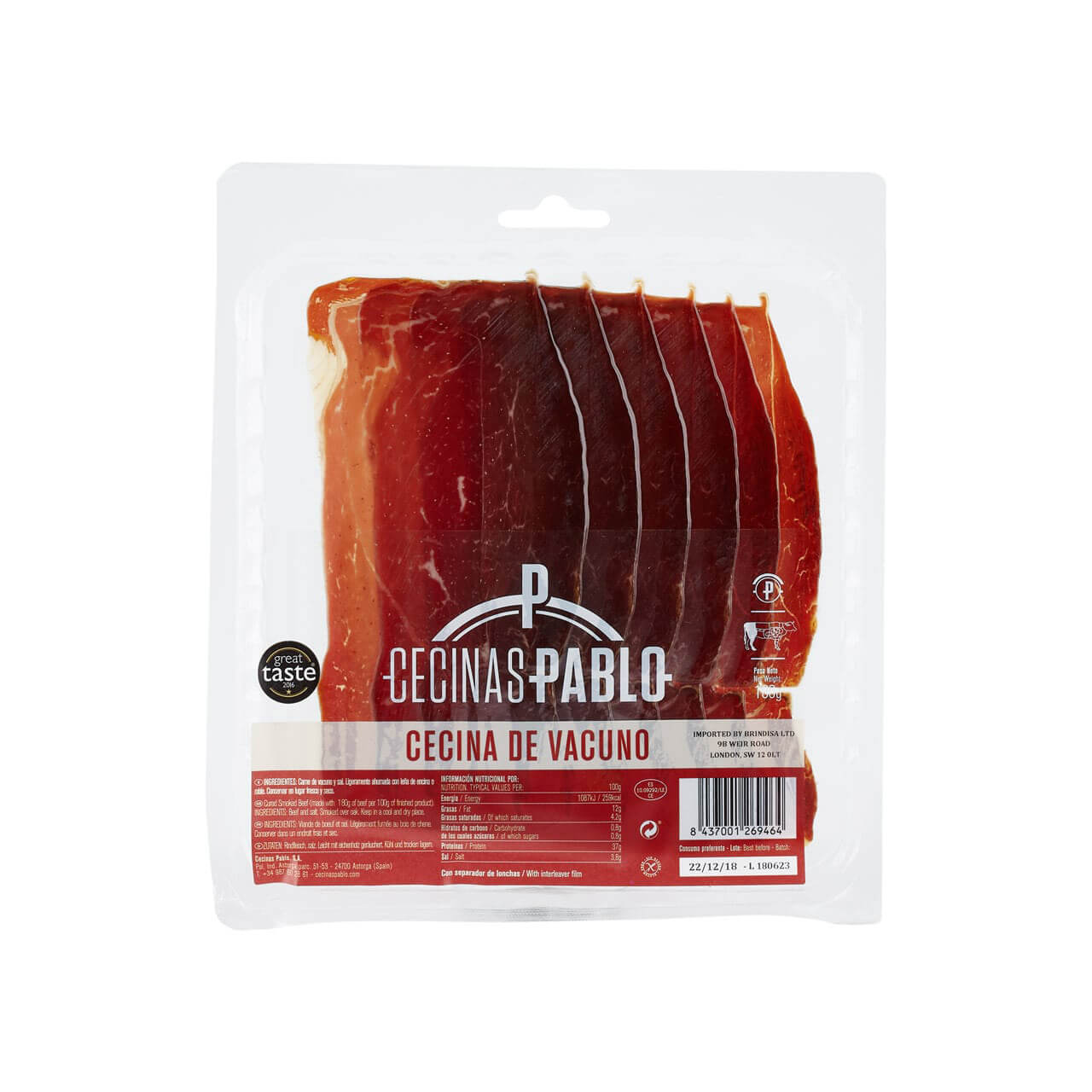 Cecinas Pablo Air-Dried Smoked Beef Slices Brindisa Spanish Foods