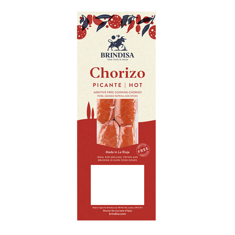 Brindisa Hot Cooking Chorizo, Additive Free, 280g