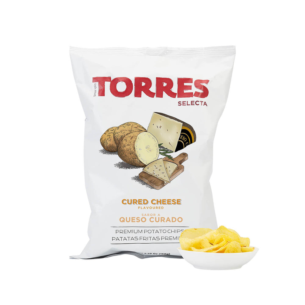 Torres cured cheese Potato Crisps Brindisa Spanish Foods